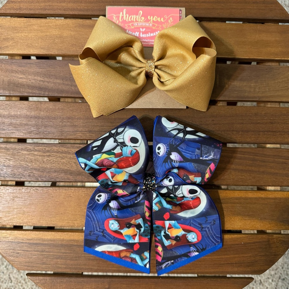 NWOT Handmade The Nightmare Before Christmas Hair Bow/2pc